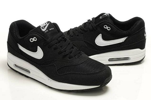 nike air max 1 femme essential noir blanc pourpre