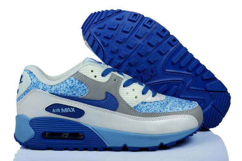 nike air max 90 premium em femmes bright bleu noir