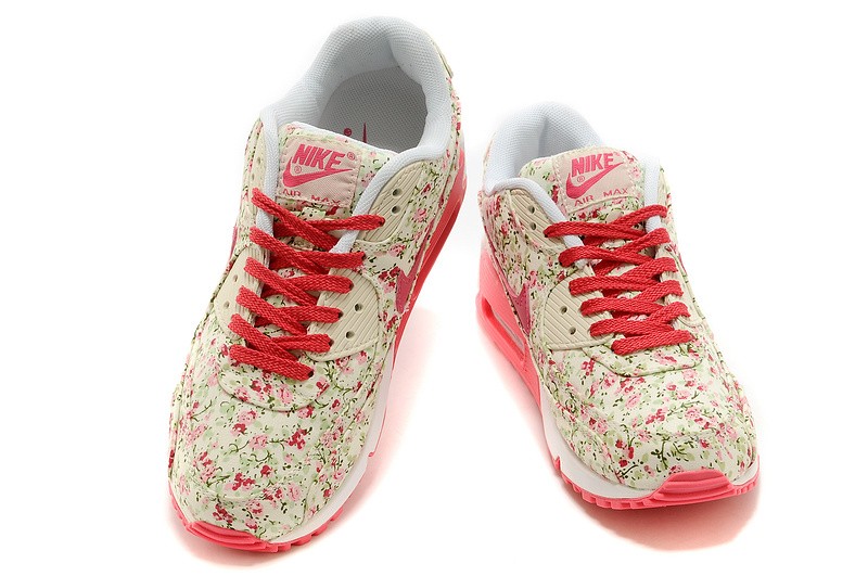 nike air max 90 fleurs femme chaussures peach